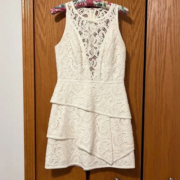 BCBGMaxAzria White Lace Dress - Picture 1 of 15